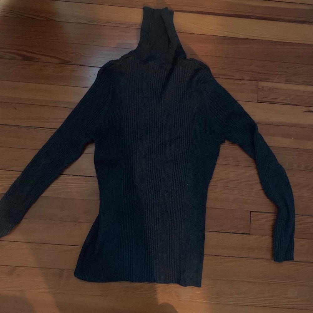 Grey turtleneck sweater